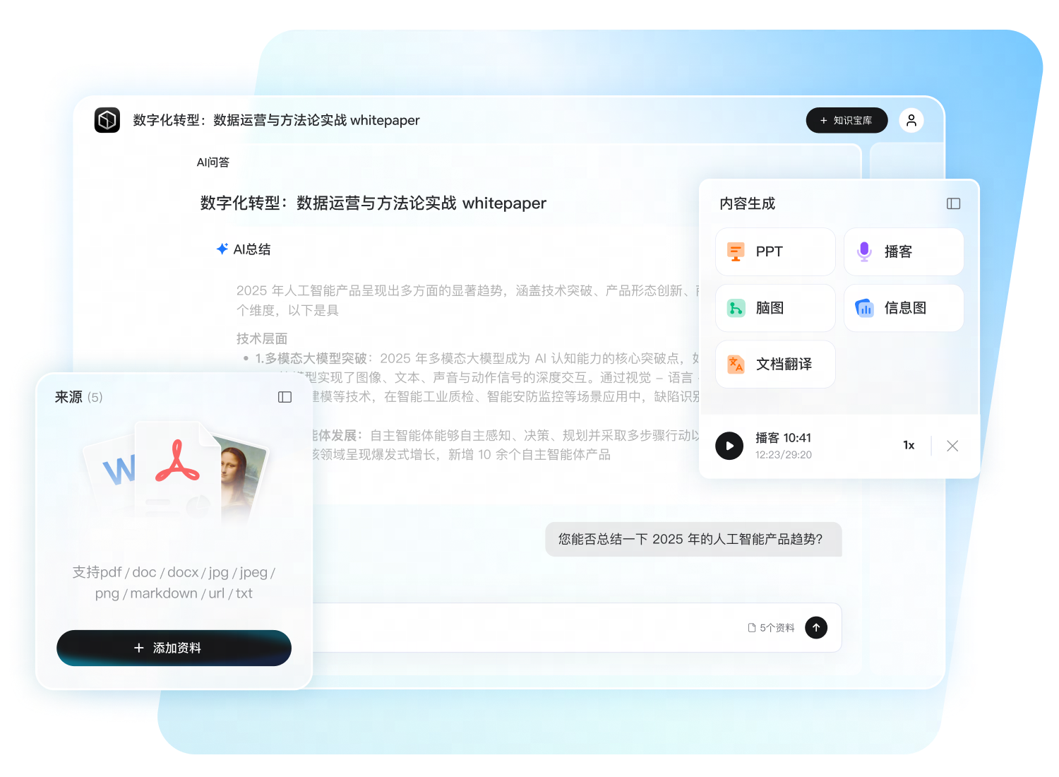 有道宝库多模态知识空间演示